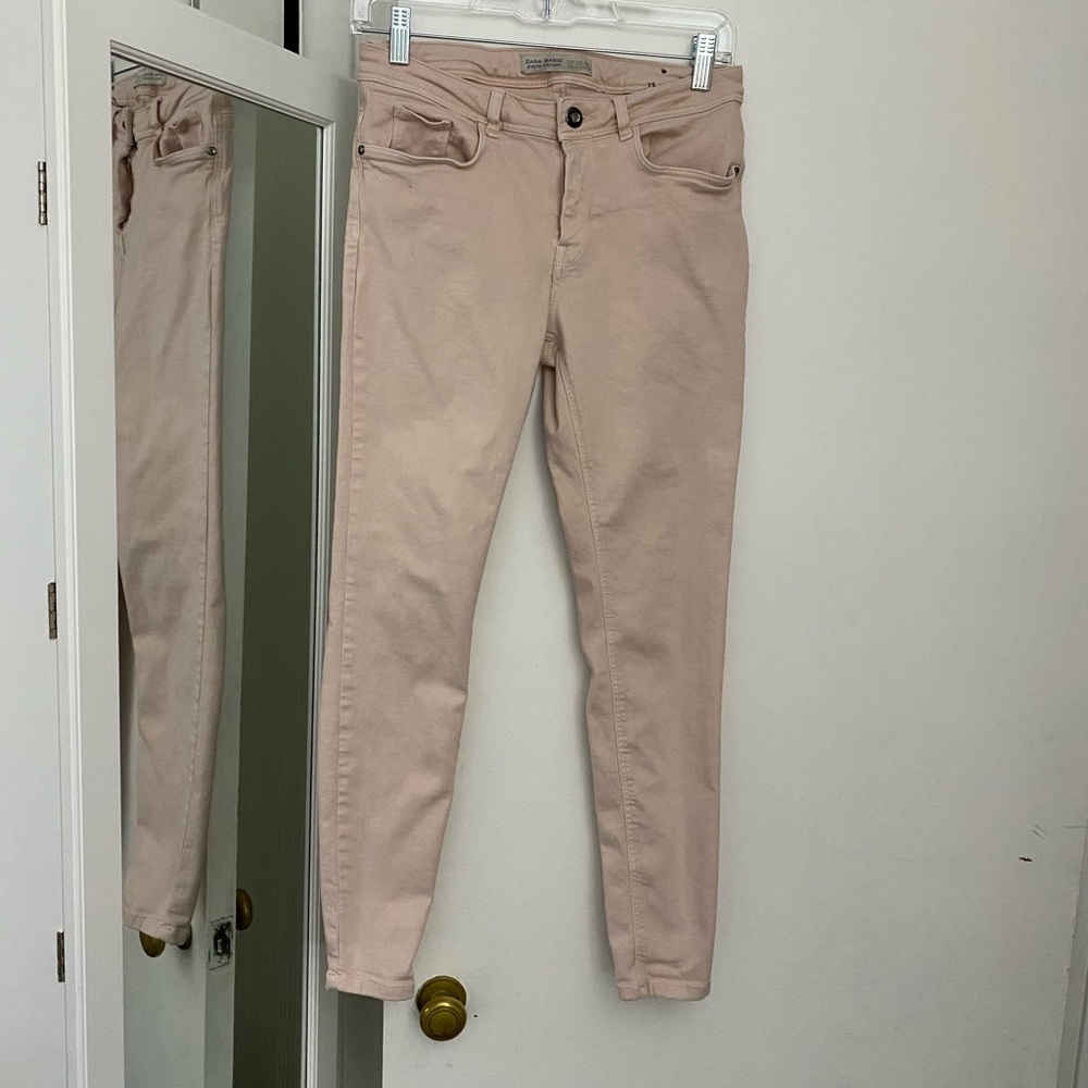 Zara light pink/tan jean